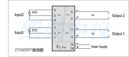 熱電阻輸入信號隔離器接線圖